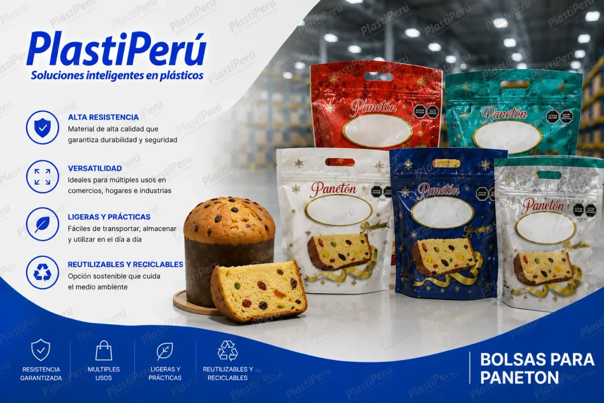 Bolsas para panetón para exportación a Brasil — fabricación directa por PlastiPerú