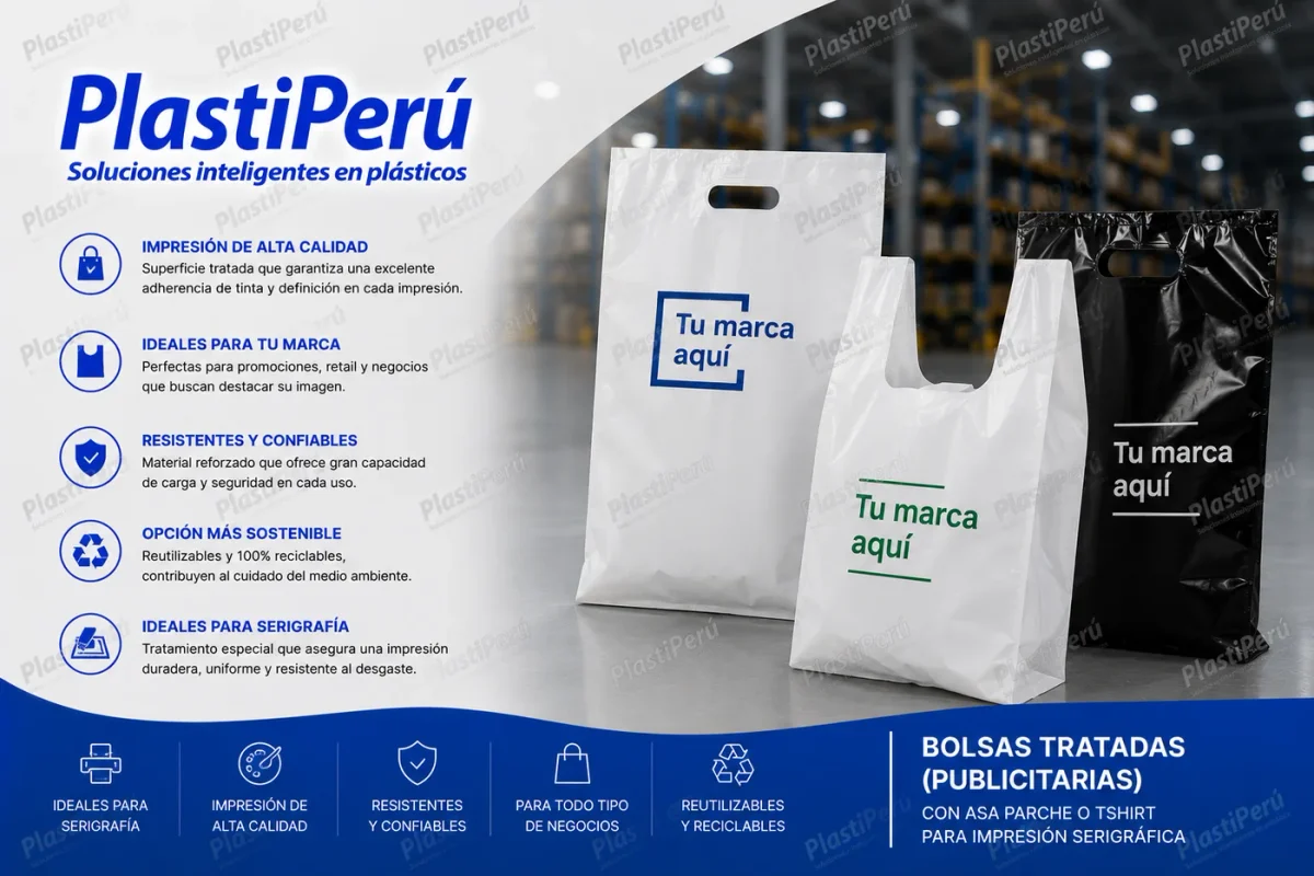 Bolsas tratadas para impresión para exportación a Chile — fabricación directa por PlastiPerú